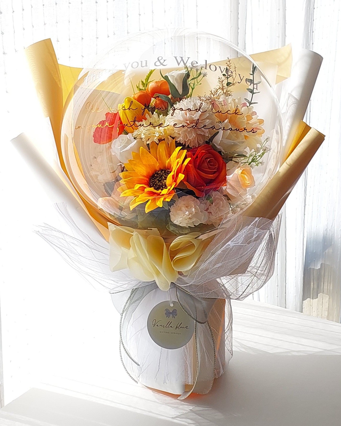 Large Flower Balloon Bouquet with Sunflower