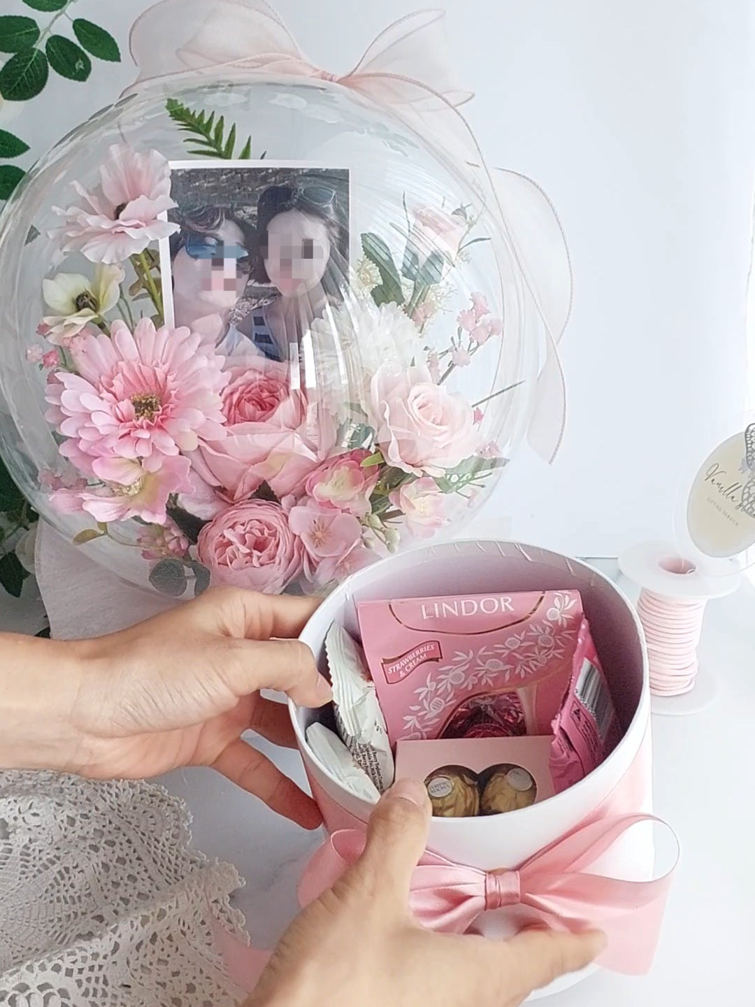 Sweetheart Surprise Box with Flower Balloon