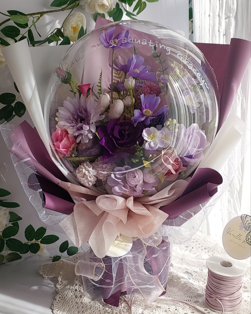 Large Flower Balloon Bouquet with Extra 5 flowers 